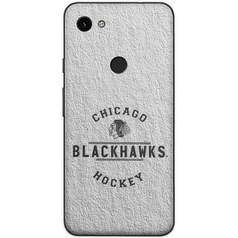 NHL Chicago Blackhawks Black Text Google Pixel 3a XL Skin